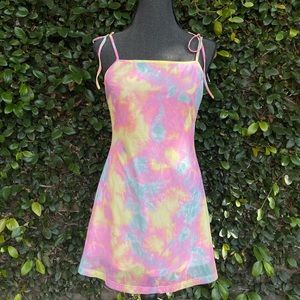 Pastel tie dye dress